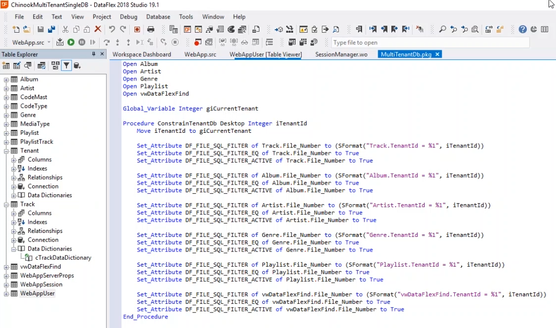 DFLC Lesson - Multi Tenancy in WebApp on login