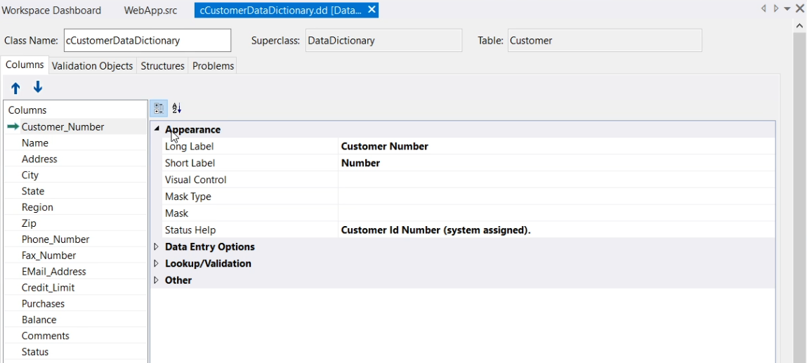DFLC Lesson - Column settings